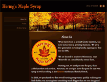 Tablet Screenshot of heringsmaplesyrup.com